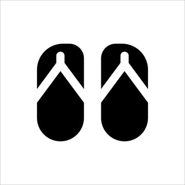 Premium Vector | Slippers icon logo vector design template