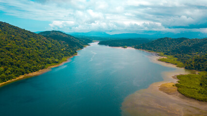 Fototapeta na wymiar Vista aérea Costa del Valle Bahía Solano - Pacífico Colombiano