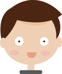 Face expressions of a brown haired man in ifferent male emotions  cute cartoon character