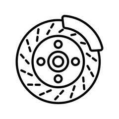 Disc Brake icon. Brake Disc sign. vector illustration