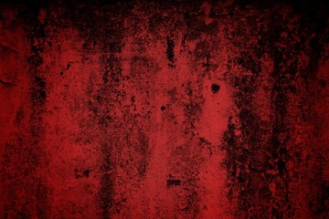 red and dark background, cracked old wall, stained wall