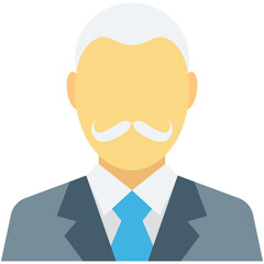 Senior Citizen Colored Vector Icon