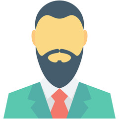 Muslim Businessman Colored Vector Icon