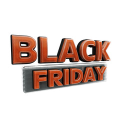 BLACK FRIDAY SELO 3D COM FUNDO TRANSPARENTE