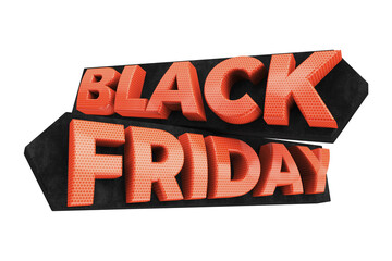 BLACK FRIDAY SELO 3D COM FUNDO TRANSPARENTE