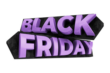 BLACK FRIDAY SELO 3D COM FUNDO TRANSPARENTE
