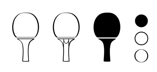 Cartoon table tennis or ping pong on the table. Vector table tennis bat. Sports symbol or logo. Rackets and ball emblem. Table tennis paddle icon. pingpong sports.