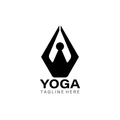 abstract logo design. illustration of yoga design vector