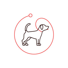 dog collar logo vector icon illustration