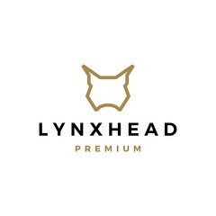 lynx head gold logo vector icon download