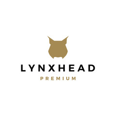 lynx head gold logo vector icon download