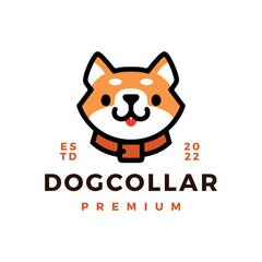 dog collar logo vector icon illustration