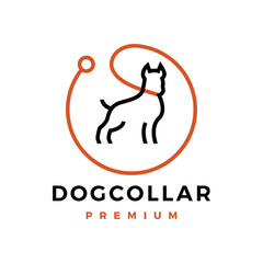 dog collar logo vector icon illustration