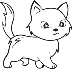 Vector Illustration of Cute Cat