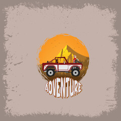 Off Road Car T Shirt Design