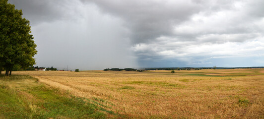 Fototapeta premium Storm cell during summer and during the drought