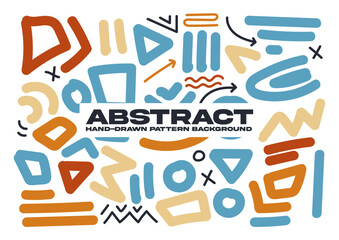 Hand drawn abstract geometric seamless pattern, background, for textiles, banners, wallpapers, wrapping, poster