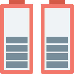 Half Battery Vector Icon