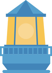 Lighthouse top icon. Vector illustration