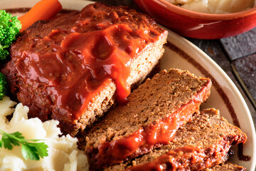 Beef Meat Loaf   and sauce