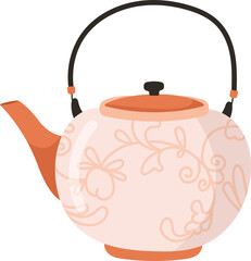 Teapot with handle Kitchen icon. Vector illustration