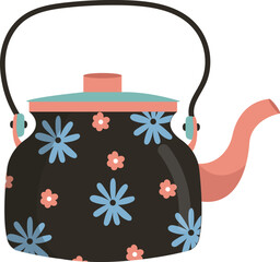 Teapot with handle Kitchen icon. Vector illustration