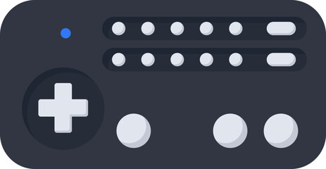 Retro game pad flat illustration © Mykola Syvak