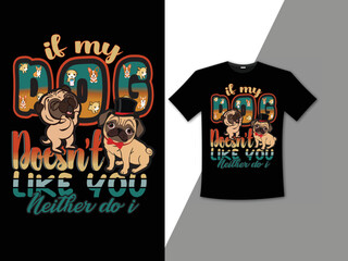 Unicorn animal cartoon dog T Shirt Design