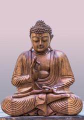 Statue de bouddha en bois