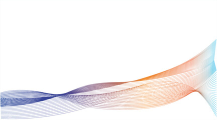 Banner mit kreativen, bunten Linien auf weisem Hintergrund.