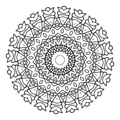 Luxury mandala pattern design. coloring page.