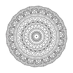 Luxury mandala pattern design. coloring page.