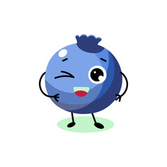 Cute cartoon blueberry character