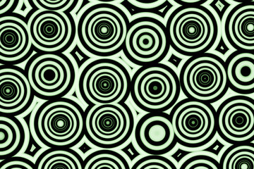 Abstract background with green circle pattern on black background. abstract background illustration