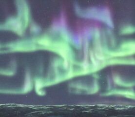 Aurora borealis, 3d illustration, beautifull background