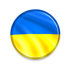 Sticker with colors of Ukrainian flag.
