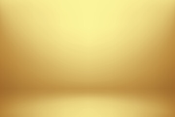 Obraz premium Gold abstract blurred gradient background, room studio. Vector illustration.
