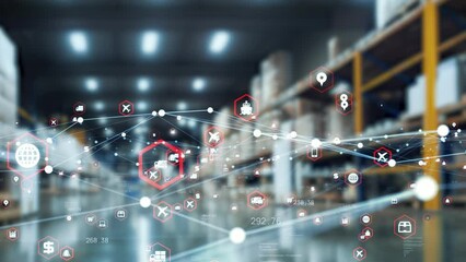 Distribution center and communication network concept. - Powered by Adobe