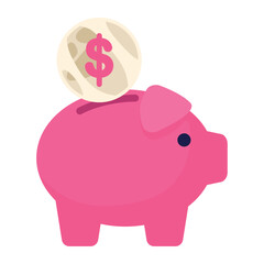 piggy with money glassmorphism