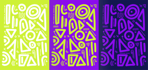 Hand drawn abstract geometric seamless pattern, background, for textiles, banners, wallpapers, wrapping, poster