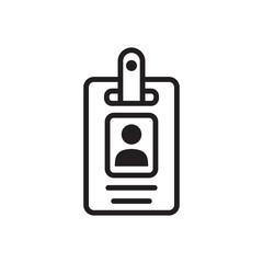 Name Tag Icon Vector Illustration
