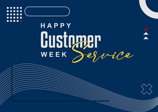 Customer Service Week. Holiday concept. Template for background, banner, card, poster, t-shirt with text inscription