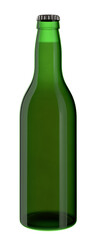 beer bottle with crown cork closure green