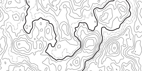 Black and white wave abstract topographic map contour, lines Pattern background. Topographic map and landscape terrain texture grid. Wavy banner and color geometric form. Vector illustration.