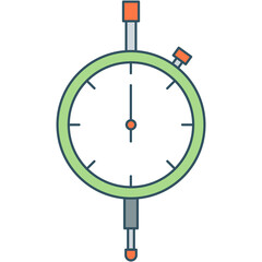 Chemistry science icon guage or stopwatch vector