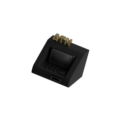 3D Isolated ATM Machine Finance Bank Withdraw Deposit Illustration Icon on Clear Transparent Background