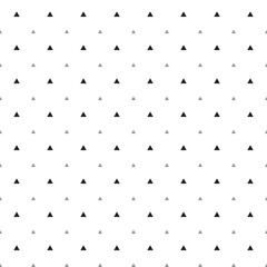 Seamless square background pattern. Black triangle symbols in different sizes and opacity.