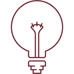 Light bulb icon lamp vector isolated on white