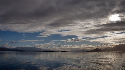 Sunset over the Beagle Channel near Ushuaia, Argentina