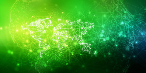 2d illustration world map abstract background